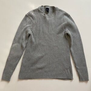 Gap Ribbed Sweater In Grey Size Small Women's Crew Neck